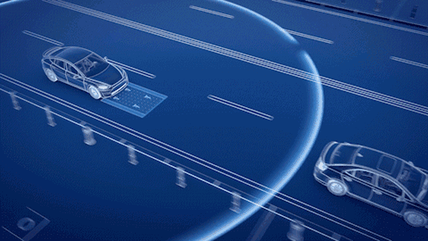 自動運転のレーダー技術のイメージ